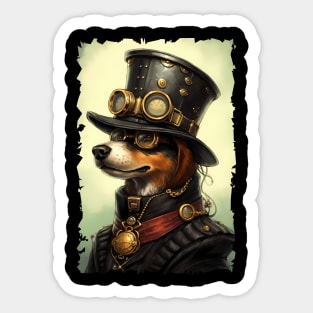 Steampunk Dog Sticker